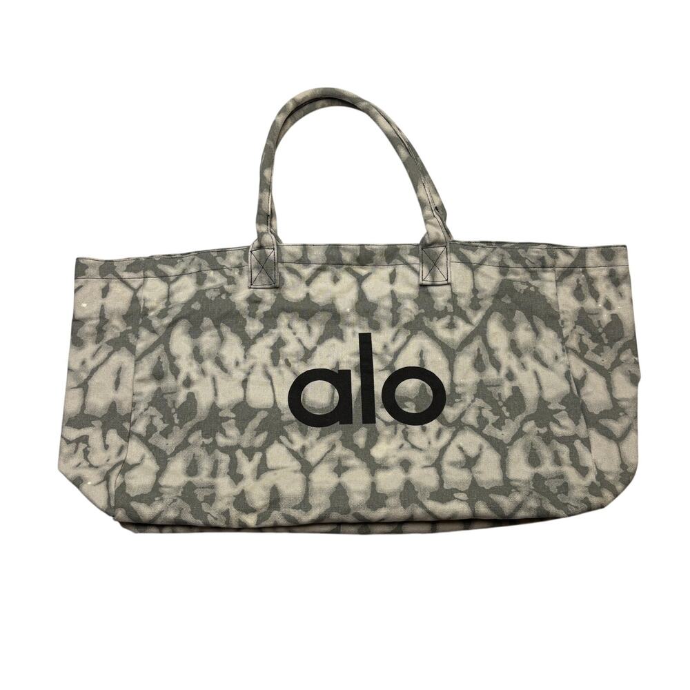 Alo Yoga Tie Dye Oversized Cotton Canvas Large Tote Bag